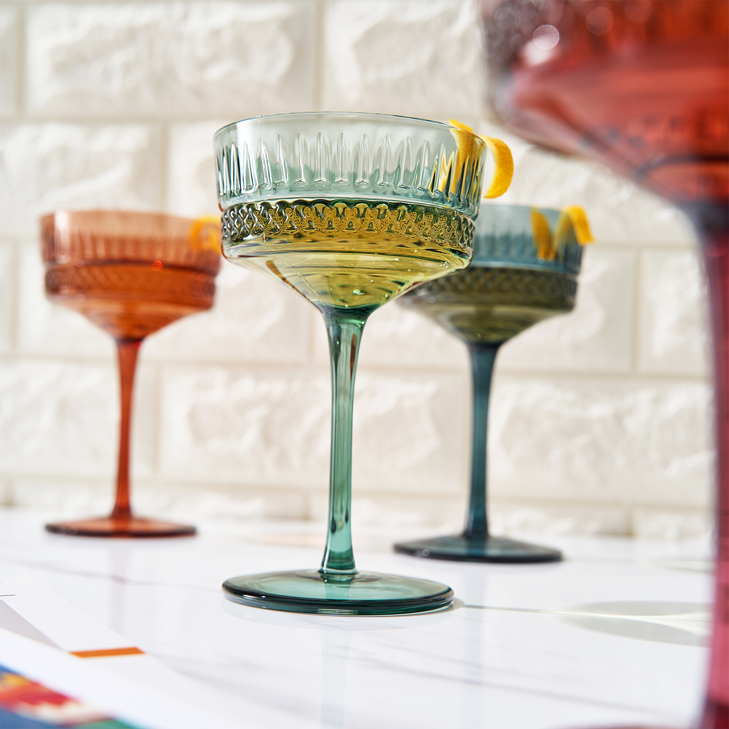 Tonal Crystal Champagne Coupe Set of Four