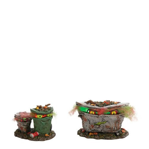 Poubelles d'Halloween effrayantes - Lot de 2