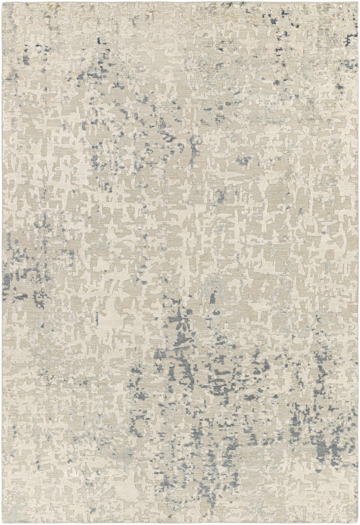 Cayuga Area Rug by Boutique Rugs, beige with muted blue abstract pattern on Tampa Home & Garden Store