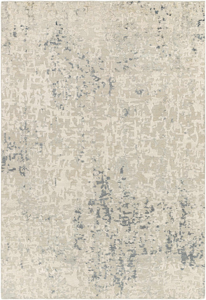 Cayuga Area Rug by Boutique Rugs, beige with muted blue abstract pattern on Tampa Home & Garden Store