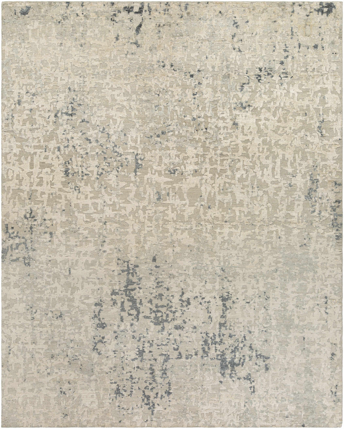 Cayuga Area Rug by Boutique Rugs in beige with blue-gray distressed abstract pattern on Tampa Home & Garden Store