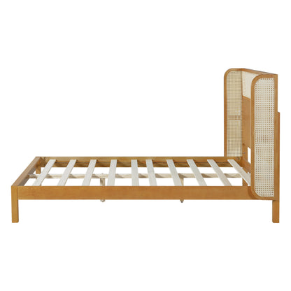 Premium Queen Rubber Wood Bed Frame and Headboard