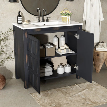 Bathroom Vanity Organizer with Sink and Cabinet