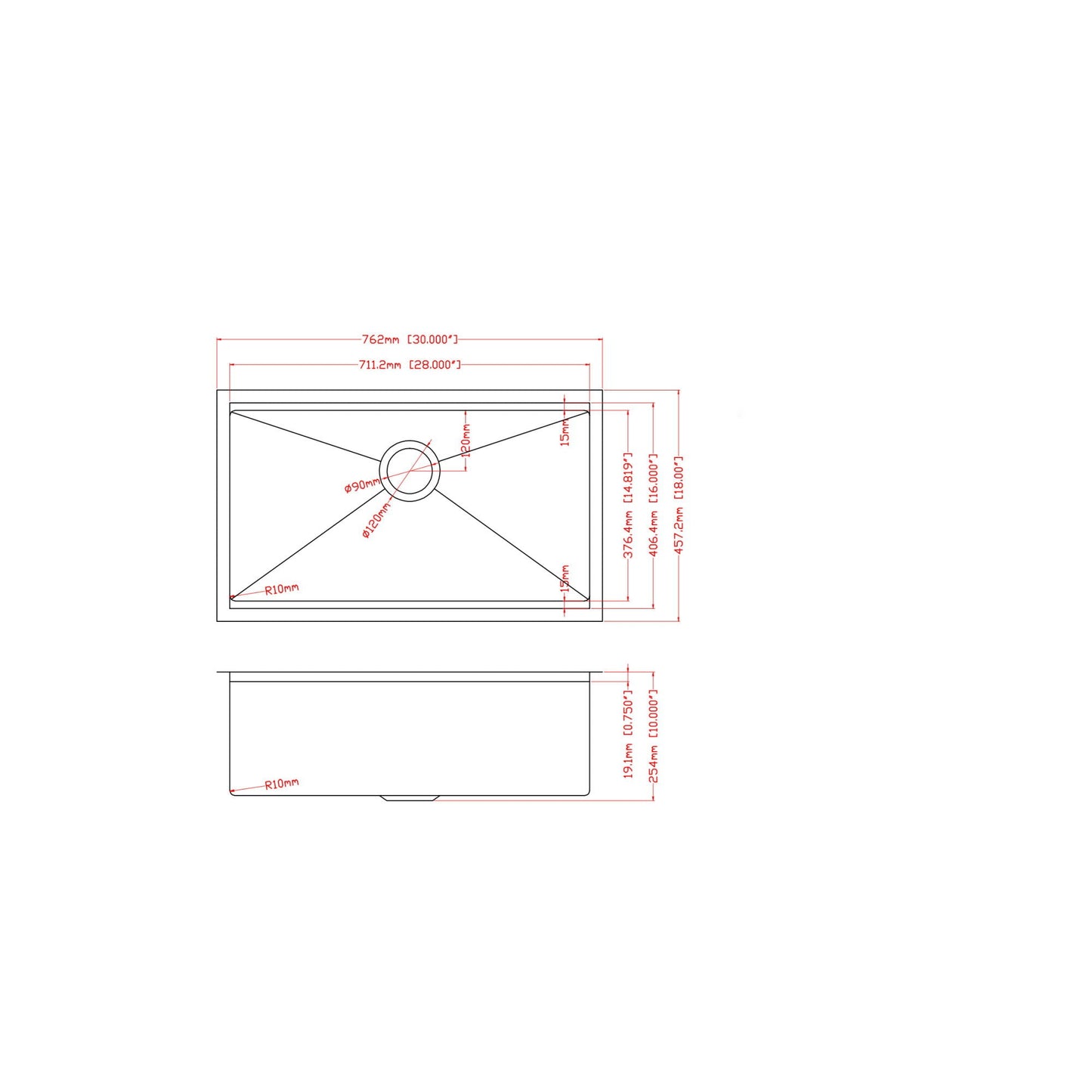 Stainless Steel Undermount Workstation Sink