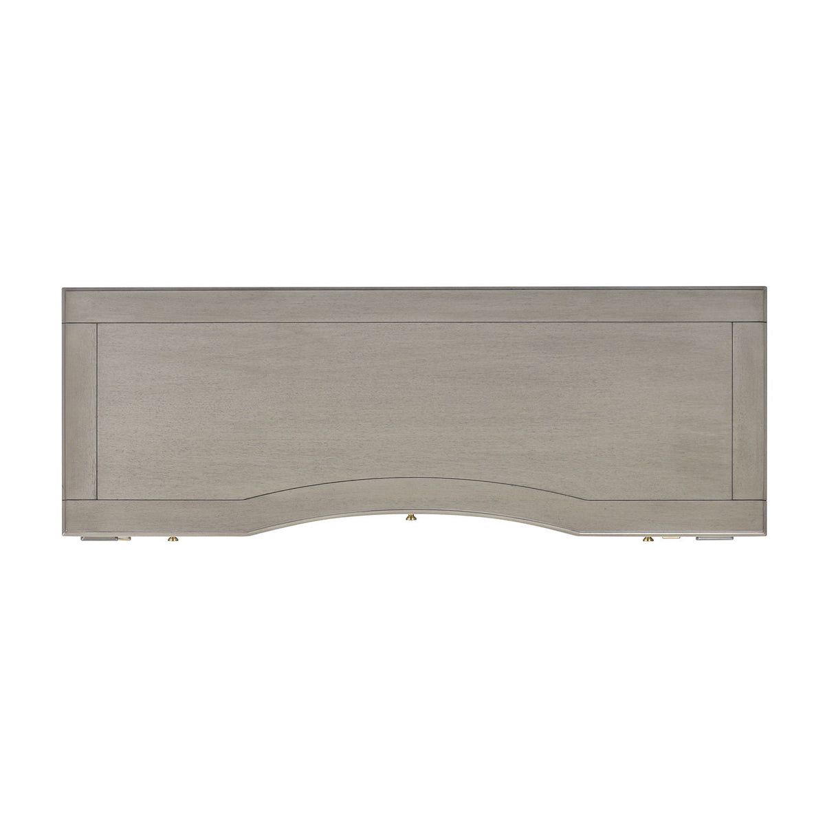 Dauphin 3-Drawer Executive Desk in light gray wood finish with soft-close drawers on Tampa Home & Garden Store