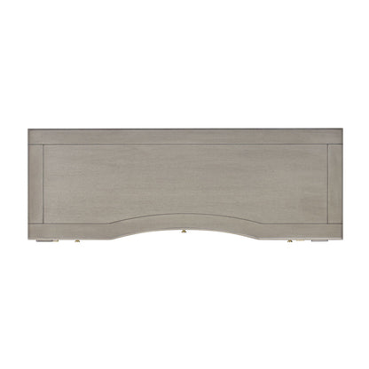 Dauphin 3-Drawer Executive Desk in light gray wood finish with soft-close drawers on Tampa Home & Garden Store