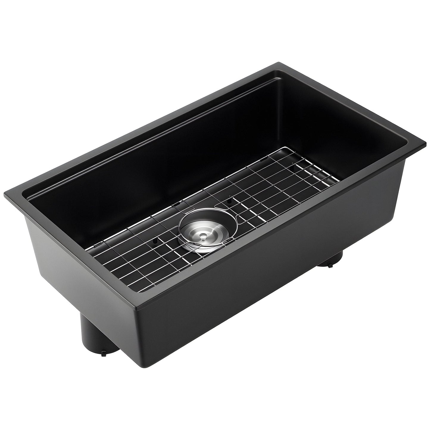 30 Inch granite undermount single-bowl kitchen sink HouseOfZazla with grid rack for RV on Tampa Home & Garden Store