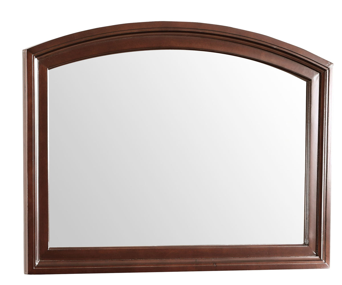 Ashford Mirror arched top with modern cappuccino finish and wooden frame on Tampa Home & Garden Store