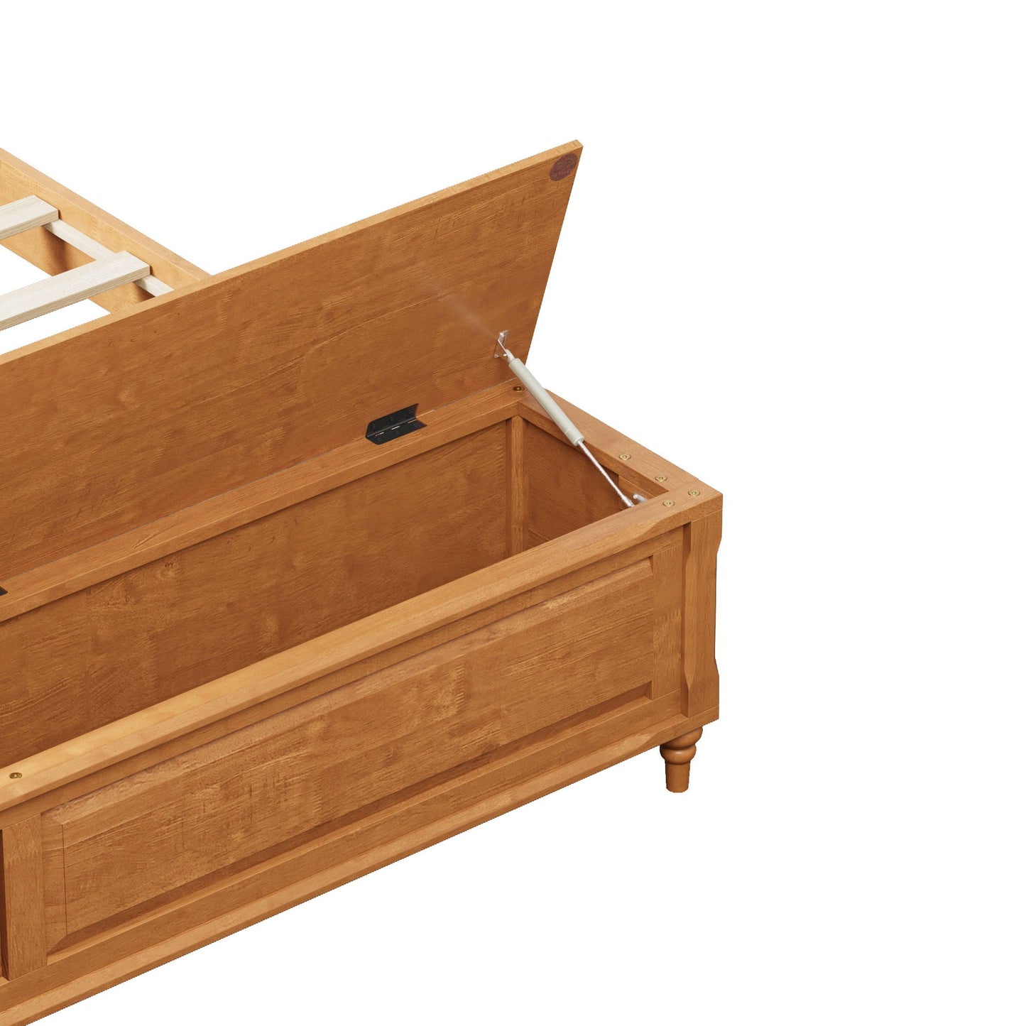 Modern Sleigh Bed with Tall Headboard and Bench