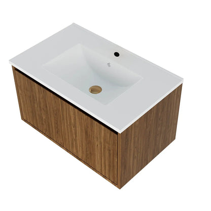 Wall Mounted Floating Bathroom Vanity With Sink