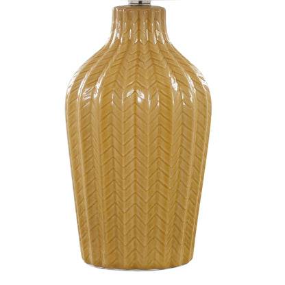 Rockwell table lamp set of 2 in tan ceramic with chevron texture by HouseOfZazla on Tampa Home & Garden Store