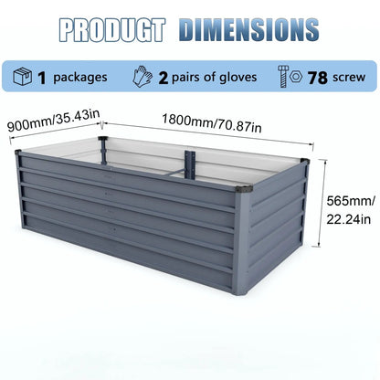 Large Garden Bed for Outdoor Steel Construction