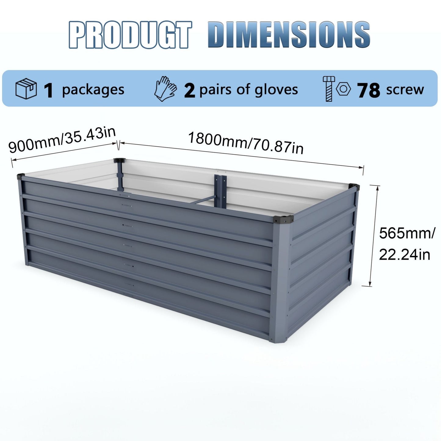 Sturdy Outdoor Garden Bed and Coated Steel Frame