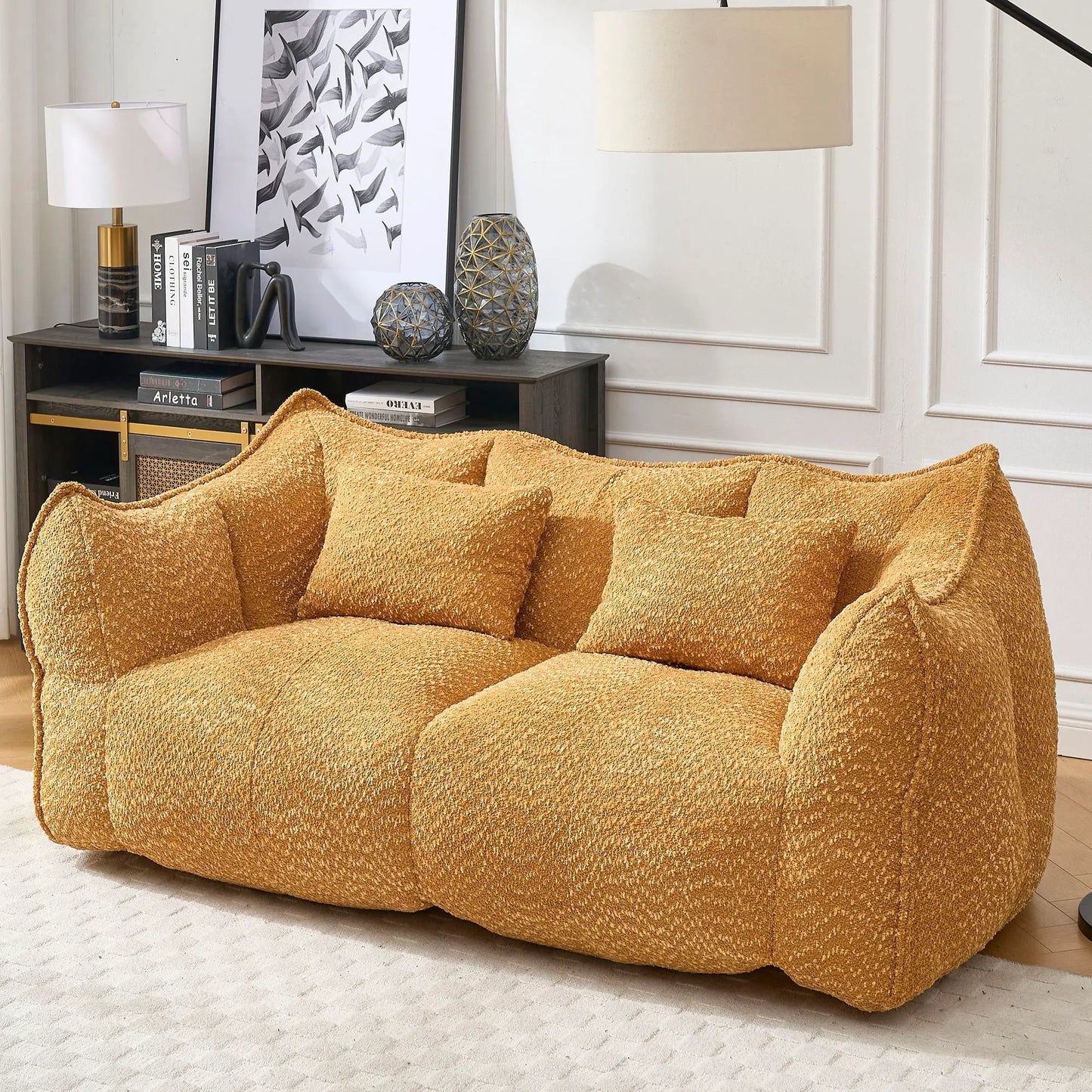 Comfortable Dual Beanbag Chair and Foam Core