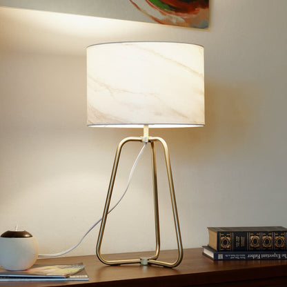 Optima desk lamp white marble shade on gold tripod base by HouseOfZazla on Tampa Home & Garden Store