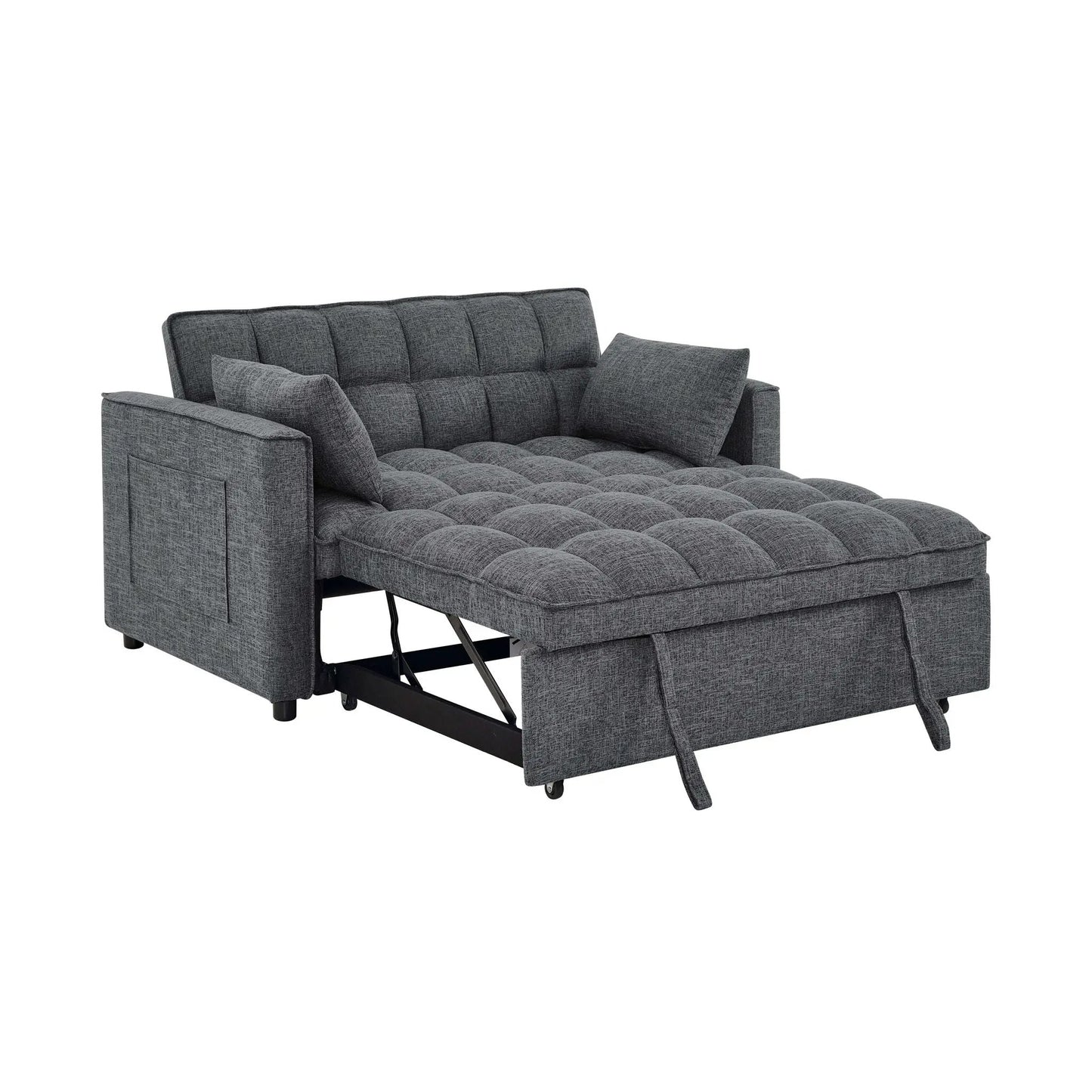 Sienna tufted convertible sleeper sofa with chaise gray by Unique Piece Furniture on Tampa Home & Garden Store