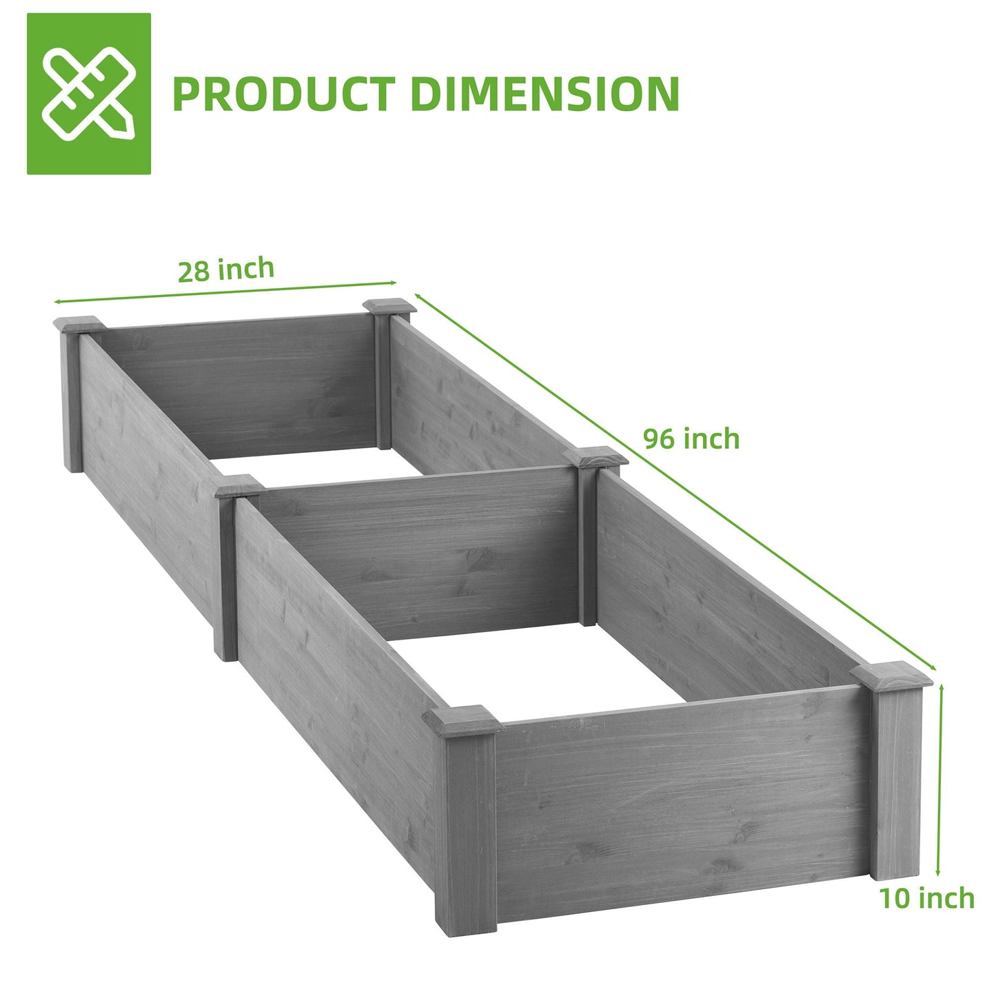 Modern Outdoor Raised Garden Bed and Stand