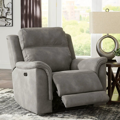 Next-Gen Durapella Power Recliner gray fabric by Unique Piece Furniture on Tampa Home & Garden Store