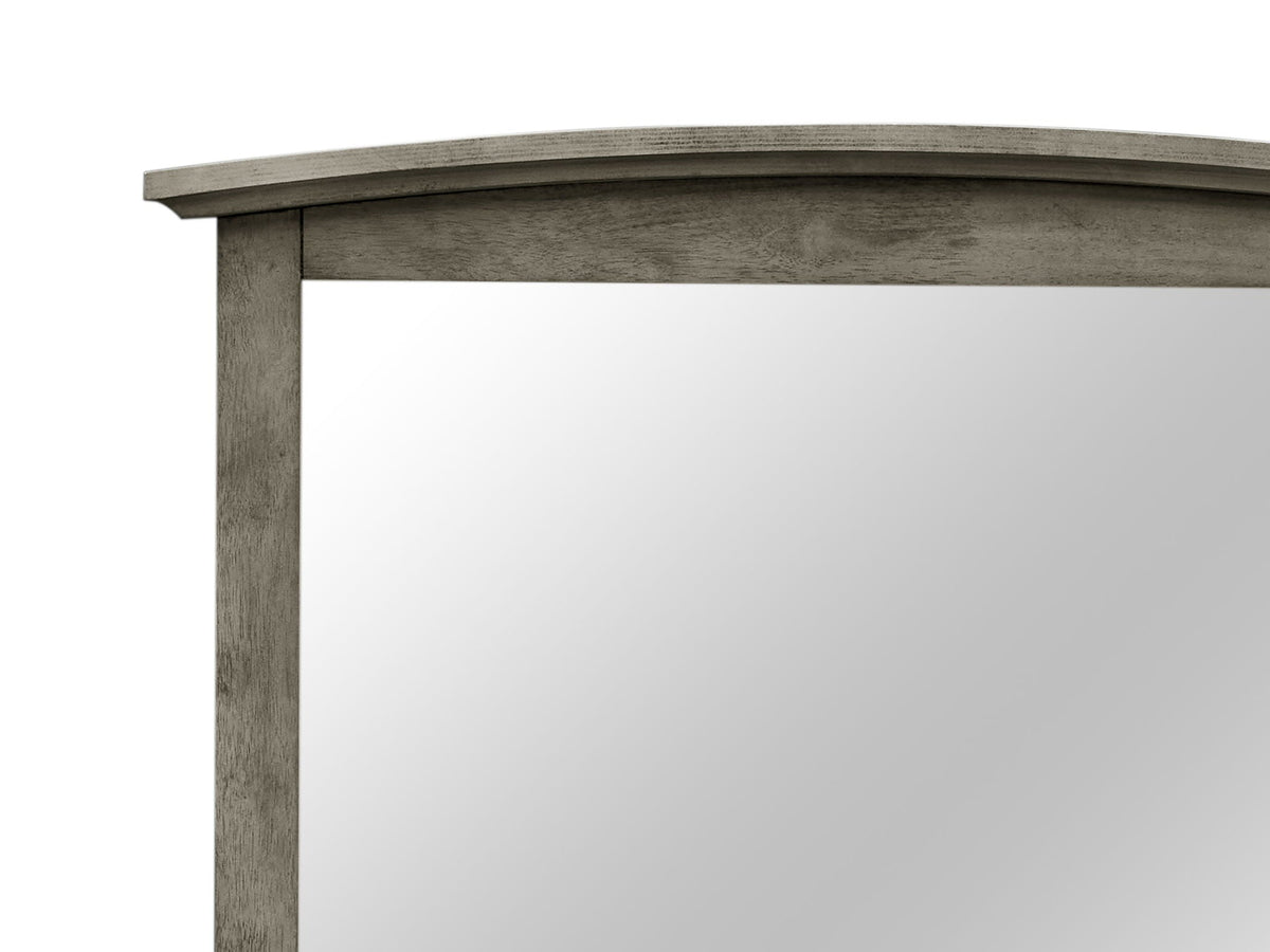 Elegant wall mirror with weathered gray wood veneer frame by HouseOfZazla on Tampa Home & Garden Store