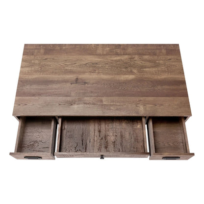 Computer desk for home office with storage drawers in brown wood by Unique Piece Furniture on Tampa Home & Garden Store