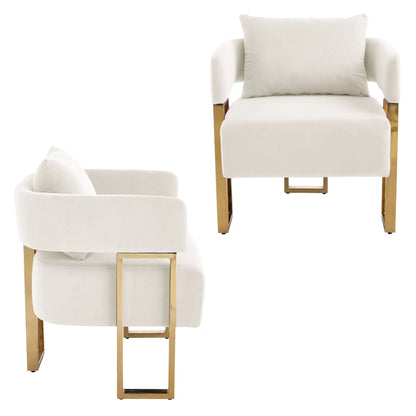 Modern Classic Teddy Fleece Chair with Metal Foot