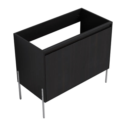 Freestanding bathroom vanity in dark brown with soft-close cabinet doors HouseOfZazla on Tampa Home & Garden Store