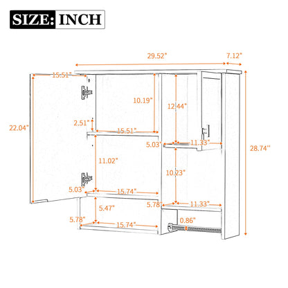Modern Wall Mounted Bathroom Cabinet With Mirror