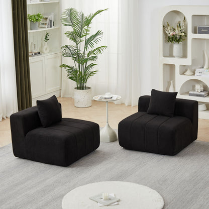 Symmetrical Modular Sofa And Piano Key Design