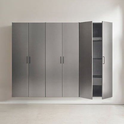Metallic gray garage cabinet set by HouseOfZazla with soft-close drawers, 94.5 in wide on Tampa Home & Garden Store