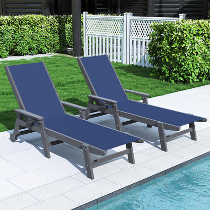 Complete Set of Two Outdoor Pool Lounge Chairs
