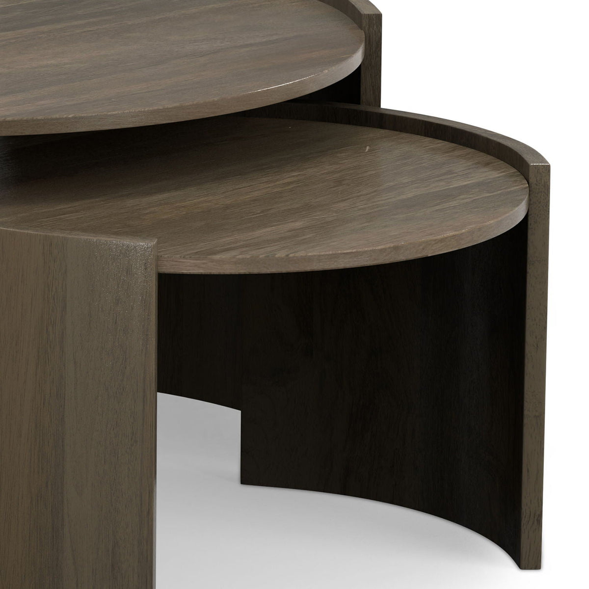 Nesting tables set, gray mango wood, 2-piece by HouseOfZazla on Tampa Home & Garden Store