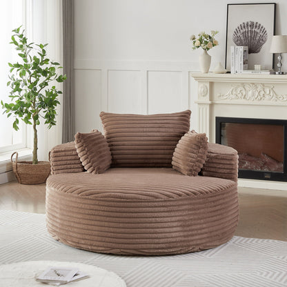 Modern single sofa with a backrest pillow
