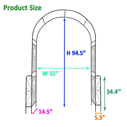 Metal Garden Arch Trellis for Climbing Roses
