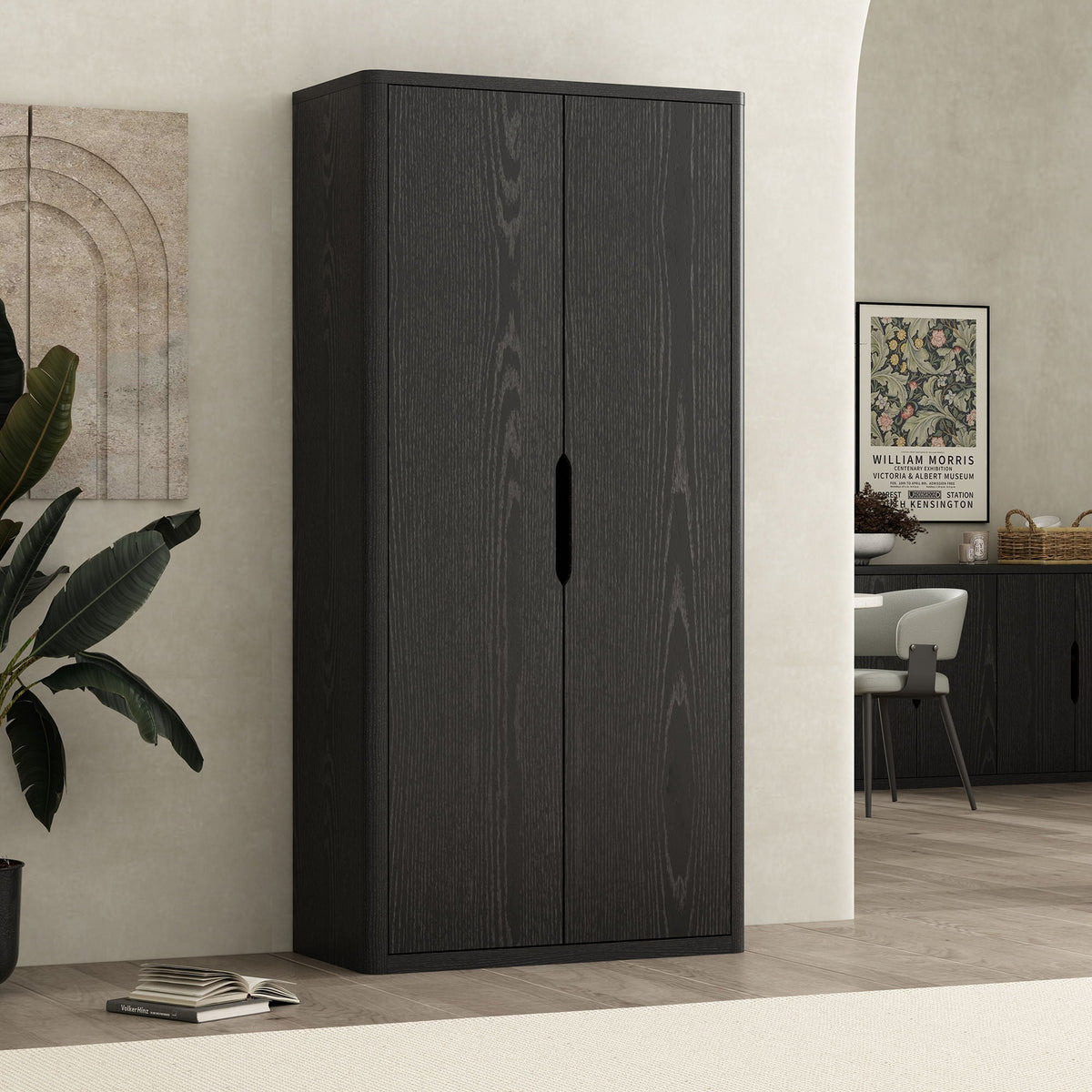Rivington Bookcase Cabinet with Adjustable Shelves in black finish HouseOfZazla on Tampa Home & Garden Store