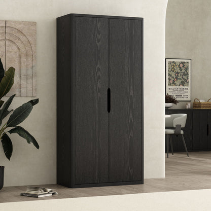 Rivington Bookcase Cabinet with Adjustable Shelves in black finish HouseOfZazla on Tampa Home & Garden Store