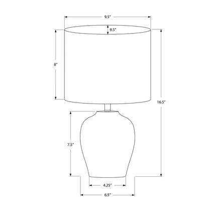 Table lamp schematic with dimensions, black/cream transitional style Unique Piece Furniture on Tampa Home & Garden Store