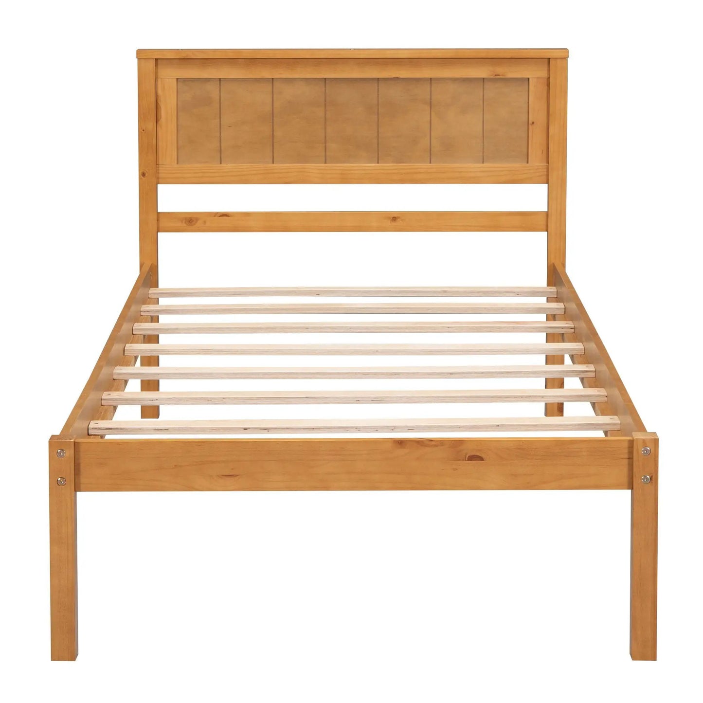 Platform Bed Frame With Headboard in Espresso