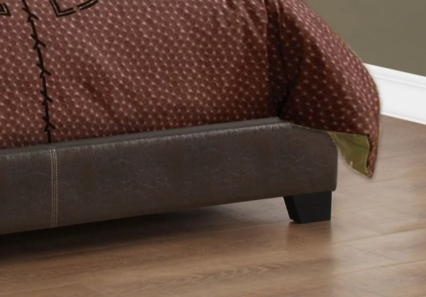 Upholstered Transitional Bed Frame For Bedroom