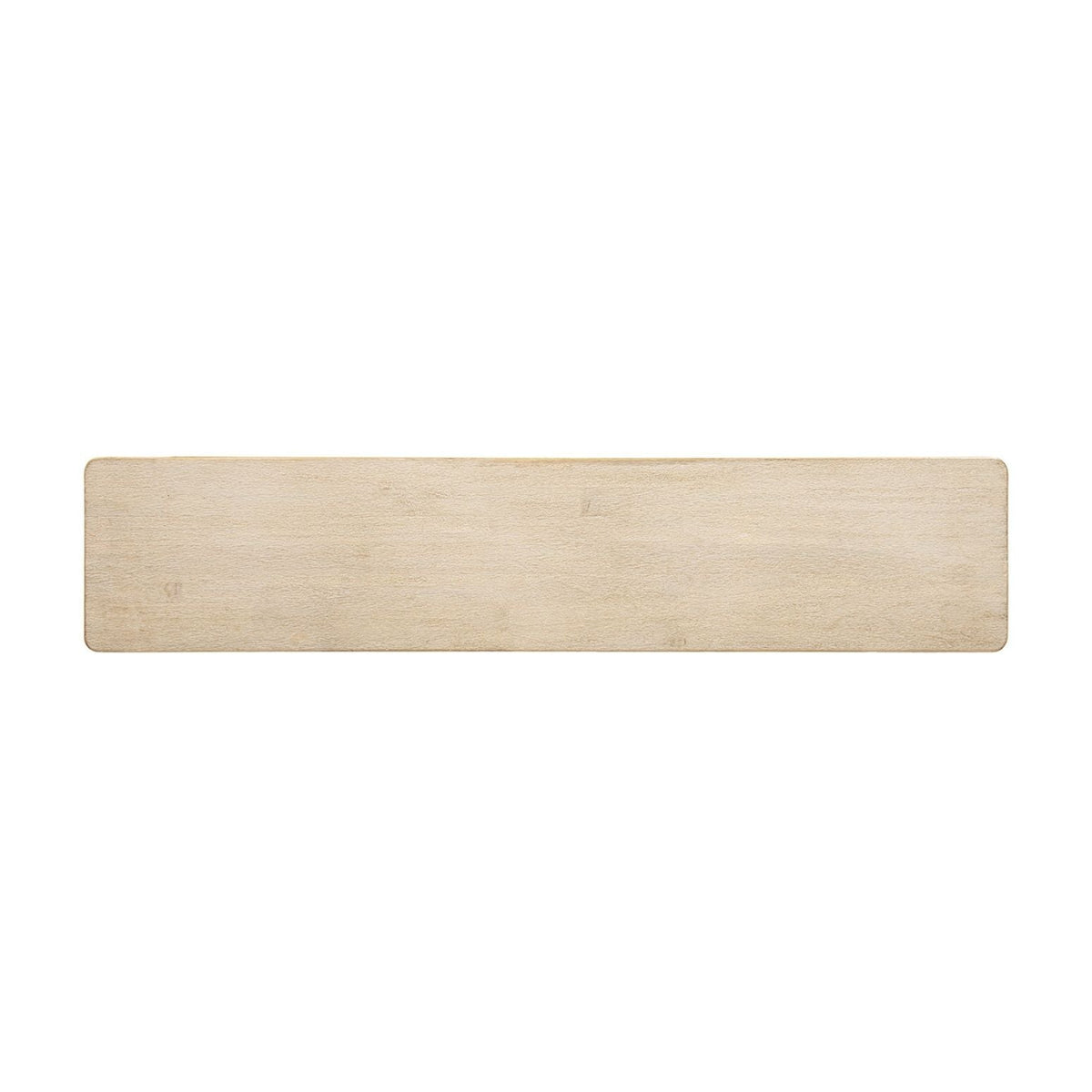 Natural reclaimed wood console table by HouseOfZazla, long plank with rounded corners on Tampa Home & Garden Store