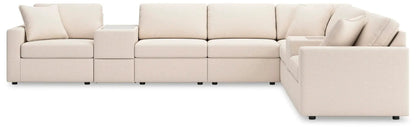 Modmax Sectional Oyster beige fabric sofa with storage cubes Unique Piece Furniture on Tampa Home & Garden Store