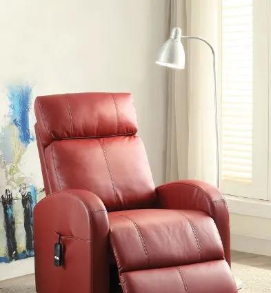 Ricardo Power Motion Recliner With Lift red leather recliner by Unique Piece Furniture on Tampa Home & Garden Store