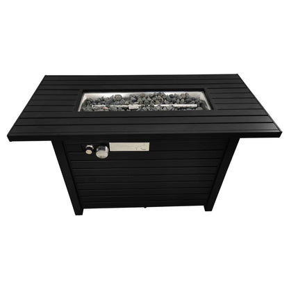 Steel Outdoor Fire Pit Table and Dual Fuel