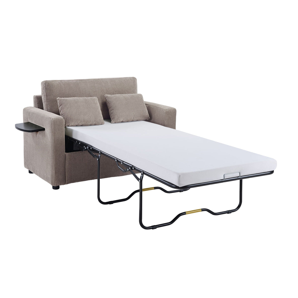 Foldable Sleeper Sofa with USB Ports and Storage
