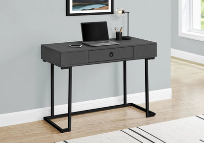 Computer desk for home office glossy gray finish with storage drawer by Unique Piece Furniture on Tampa Home & Garden Store