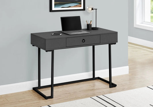 Computer desk for home office glossy gray finish with storage drawer by Unique Piece Furniture on Tampa Home & Garden Store