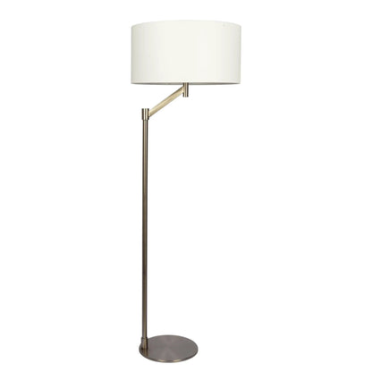 Serene Floor Lamp With Rotary Switch Linen Shade