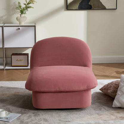 Pumpkin Shaped Swivel Accent Chair Living Room