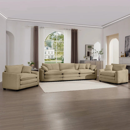 Elegant Sectional Sofa Set with Deep Seats