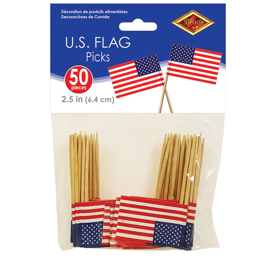 Piquets drapeau américain - lot de 50