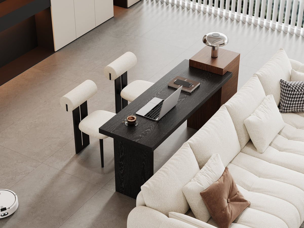 Modern and two tone black walnut side table